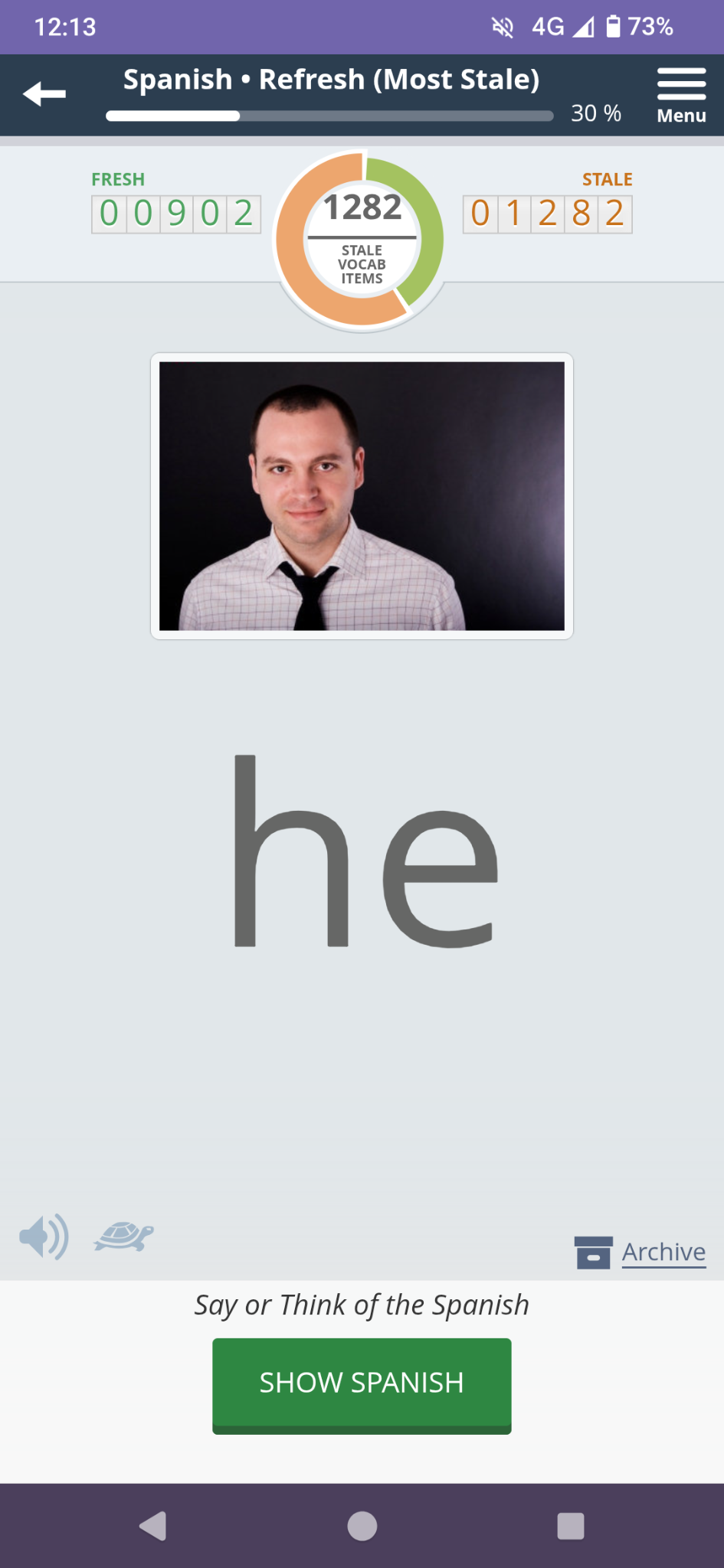 he