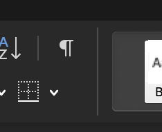 Button to show/hide ¶ in Word