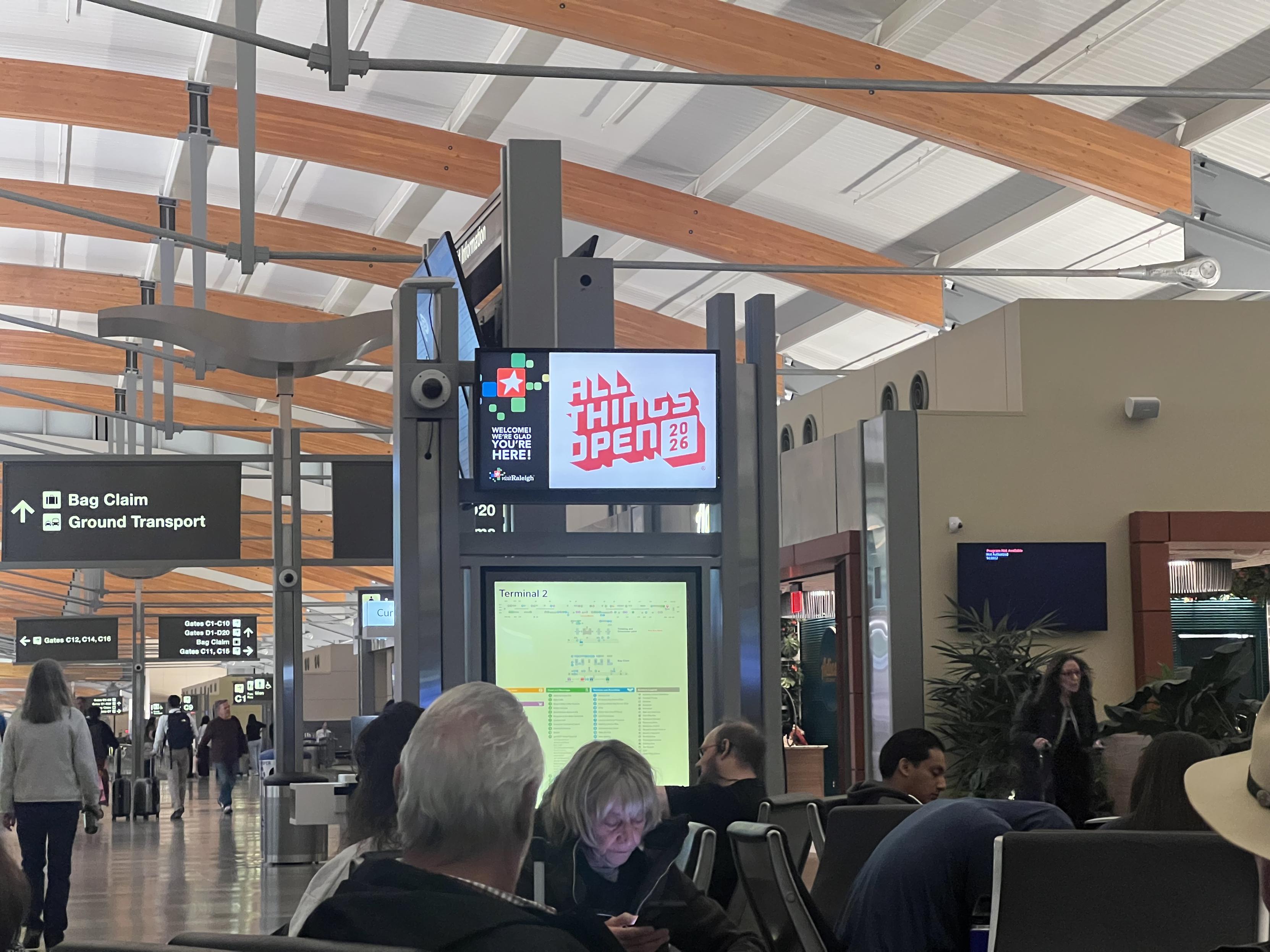All Things Open airport ad.