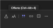 Screenshot from Teams showing the wrong Dutch word used for the English word quote.
