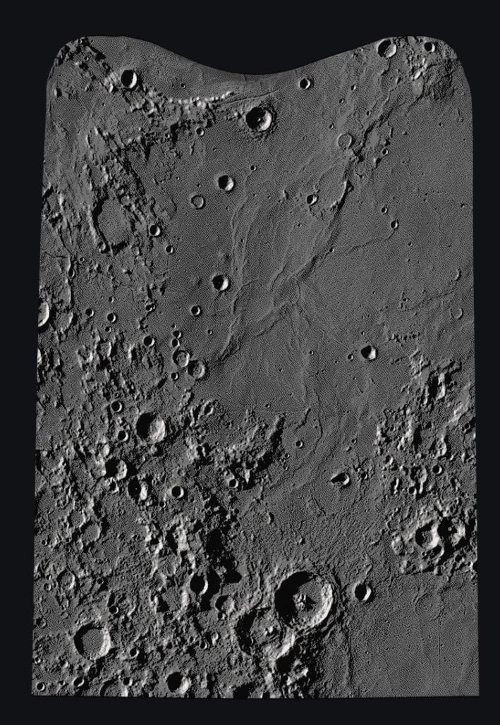 four color greyscale topo map of apollo 11 landing site as a knit pixel art blanket