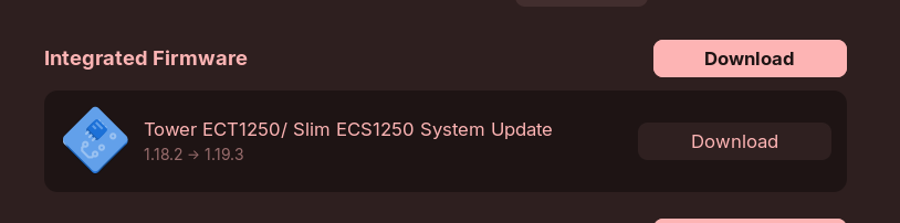 screen cap of a prompt to install an update the firmware of my machine.